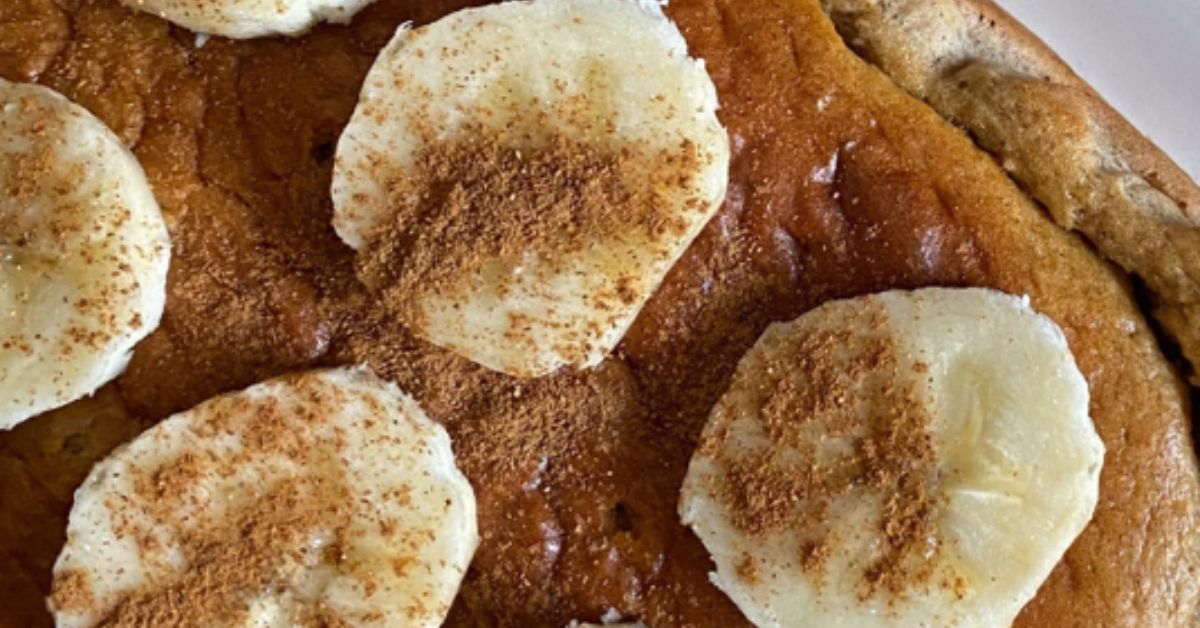 Bolo de banana e aveia